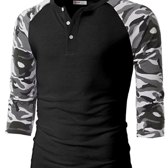 Black Athletic Raglan - Picture 3 of 3